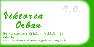 viktoria orban business card